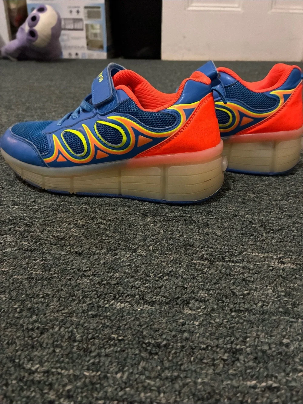 Cherrny Kids Blue Athletic Sneakers with Red Lining